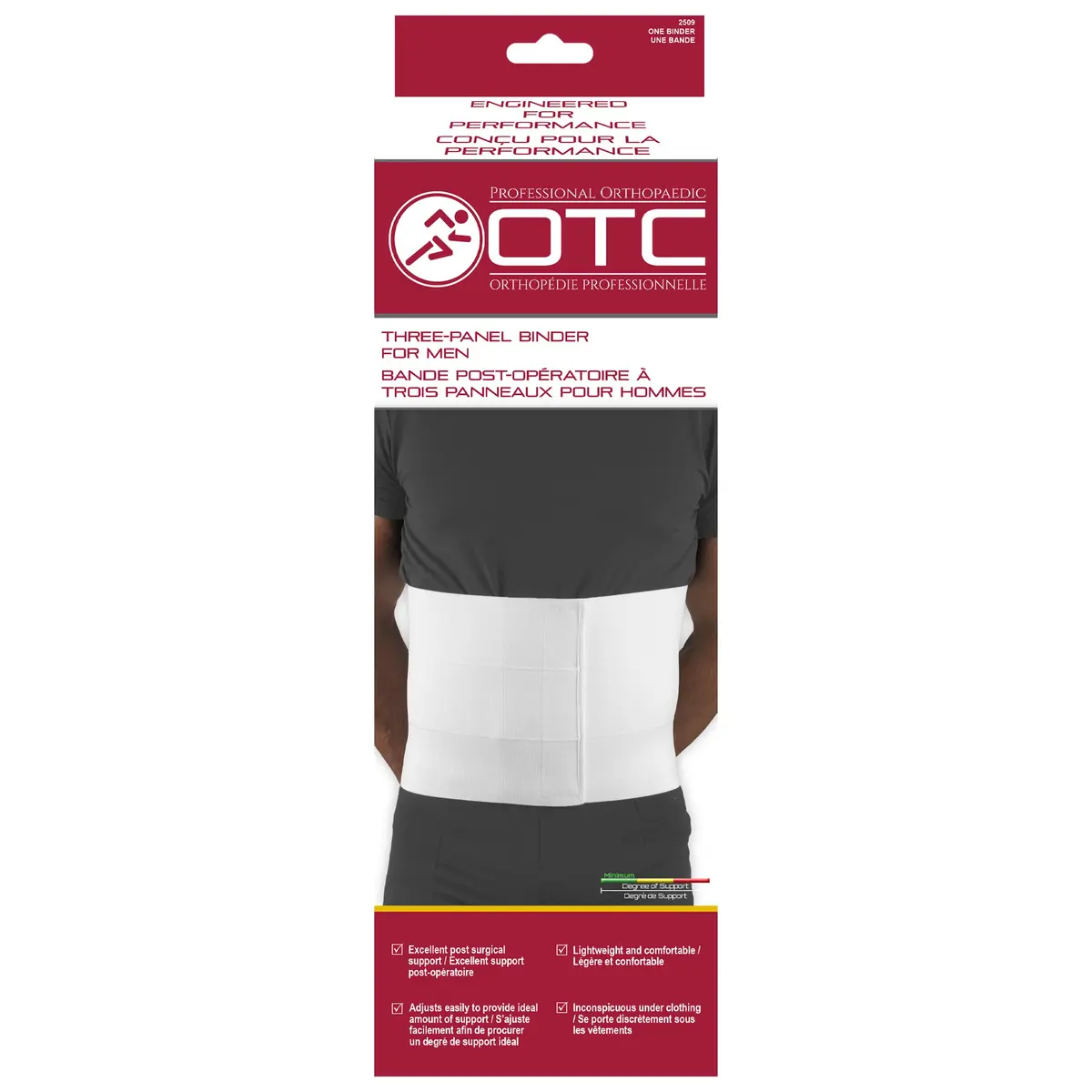 OTC Abdominal Binder for Men, Three-Panel Body, 9-Inch Elastic | Post-Surgical Support & Full-Length Comfort - view 7