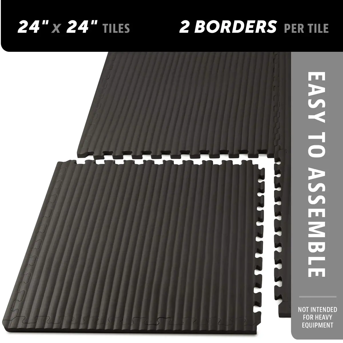 We Sell Mats Martial Arts Foam Tatami Tiles - 3/4" Thick Black | Anti-Fatigue Gym Flooring - view 3