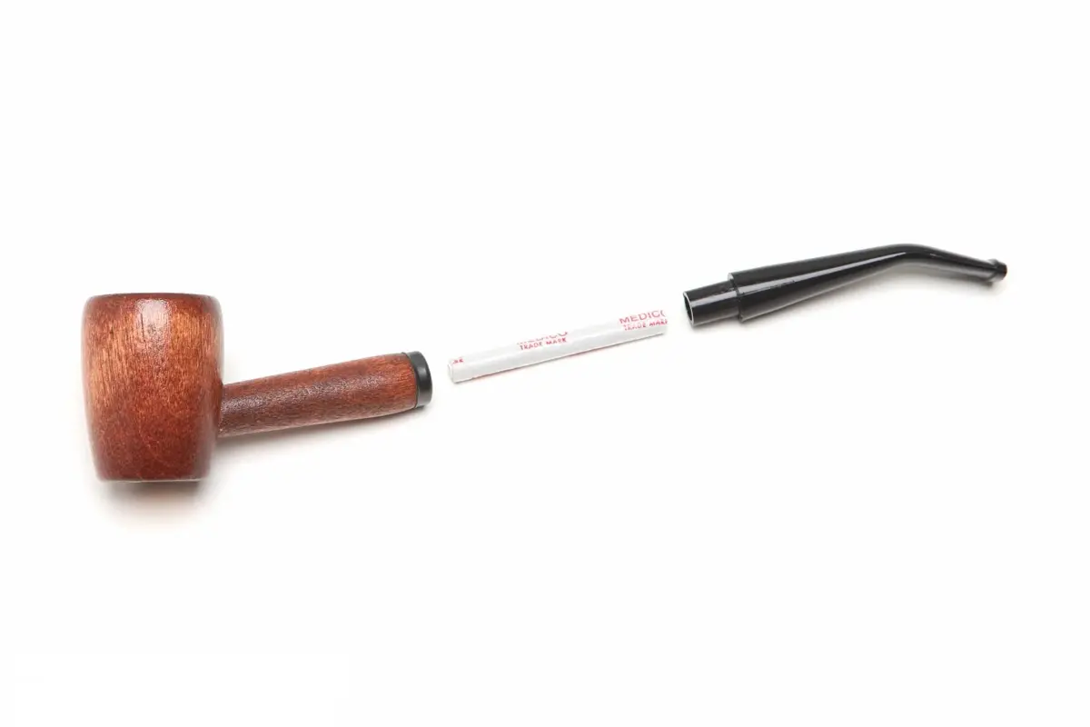 Missouri Meerschaum Ozark Mountain Hardwood Pipe Rob Roy Bent 14cm (5.5in) | Classic Maple Wood Design - view 5