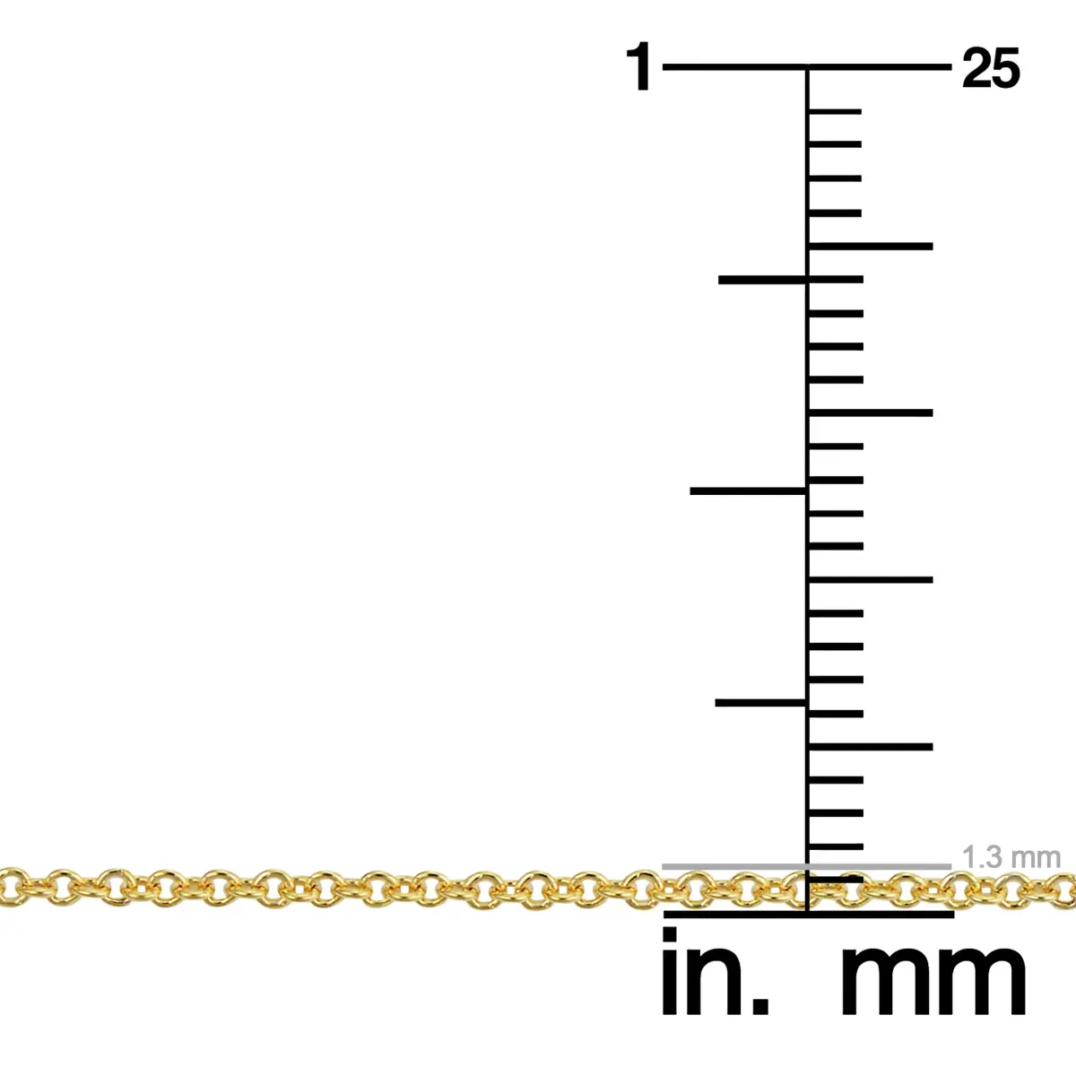 Kooljewelry 14k Gold Filled Cable Chain Necklace 45 cm (18 inch) | Elegant Everyday Jewelry - view 4