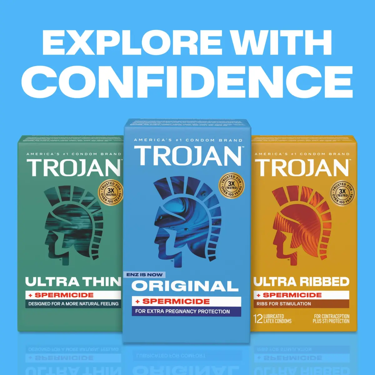 TROJAN ENZ Spermicidal Condoms 36 Count | Classic Protection with Added Spermicide - view 7