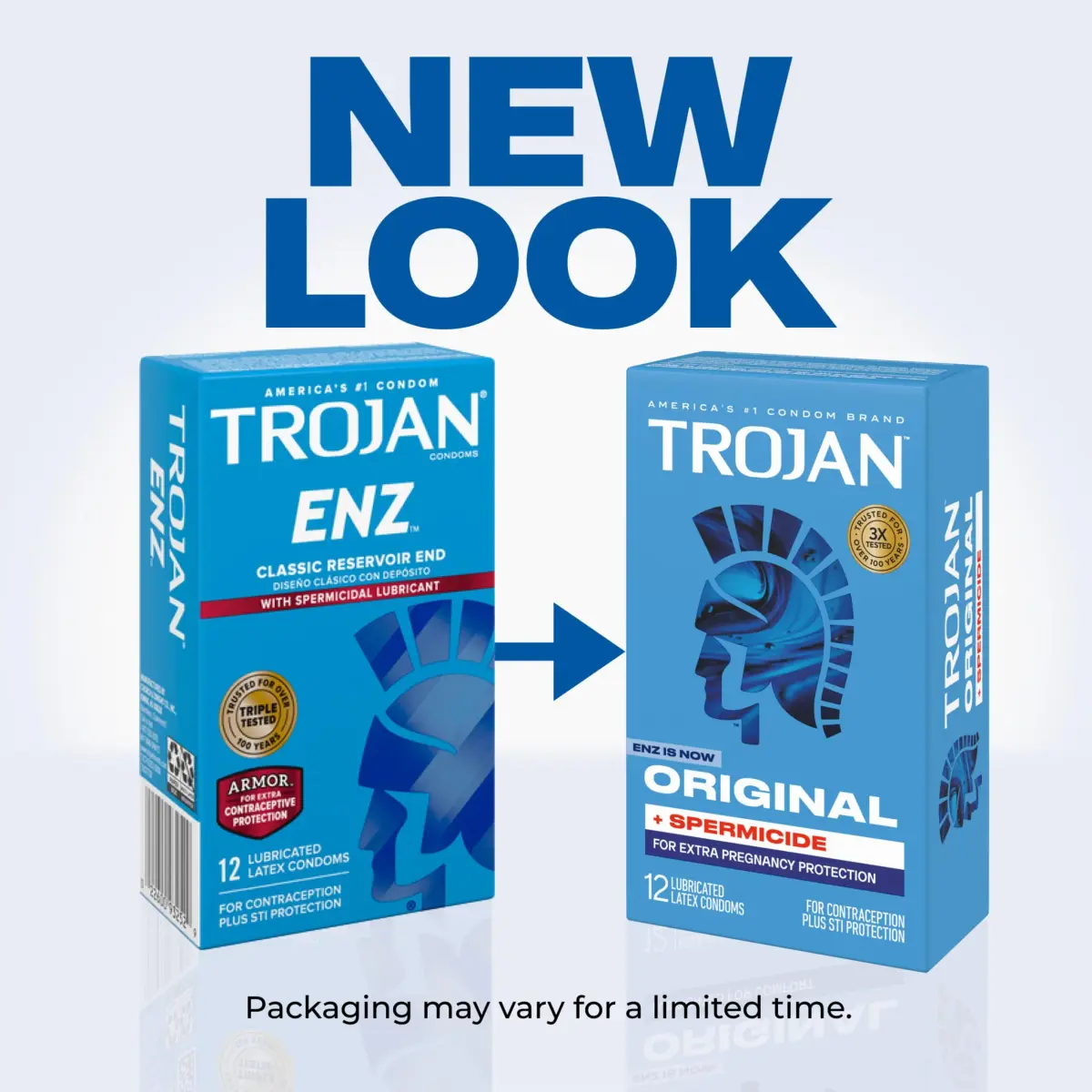 TROJAN ENZ Spermicidal Condoms 36 Count | Classic Protection with Added Spermicide - view 2