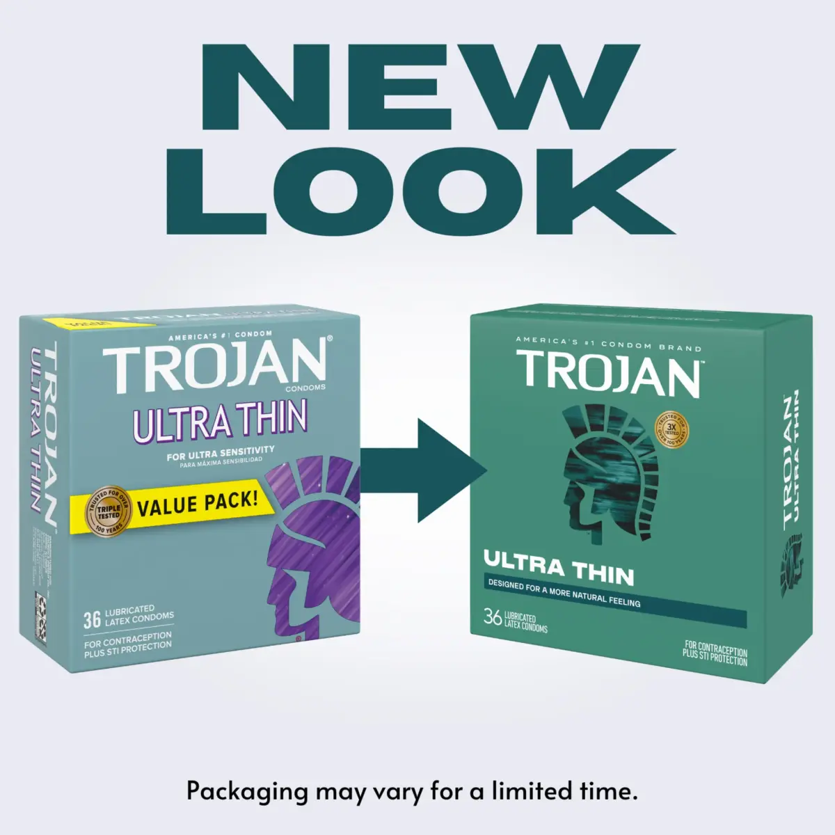 TROJAN Ultra Thin Condoms for Sensitivity, Lubricated, 36 Count | Natural Feeling & Trusted Protection - view 2