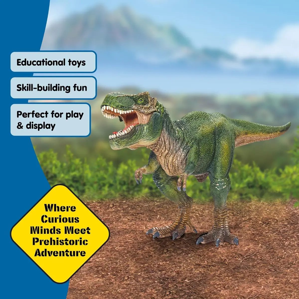 Schleich Tyrannosaurus Rex Dino Figurine 27.9cm (11" x 5.5" x 3.7") | Movable Jaw Toy for Kids 4+ - view 6