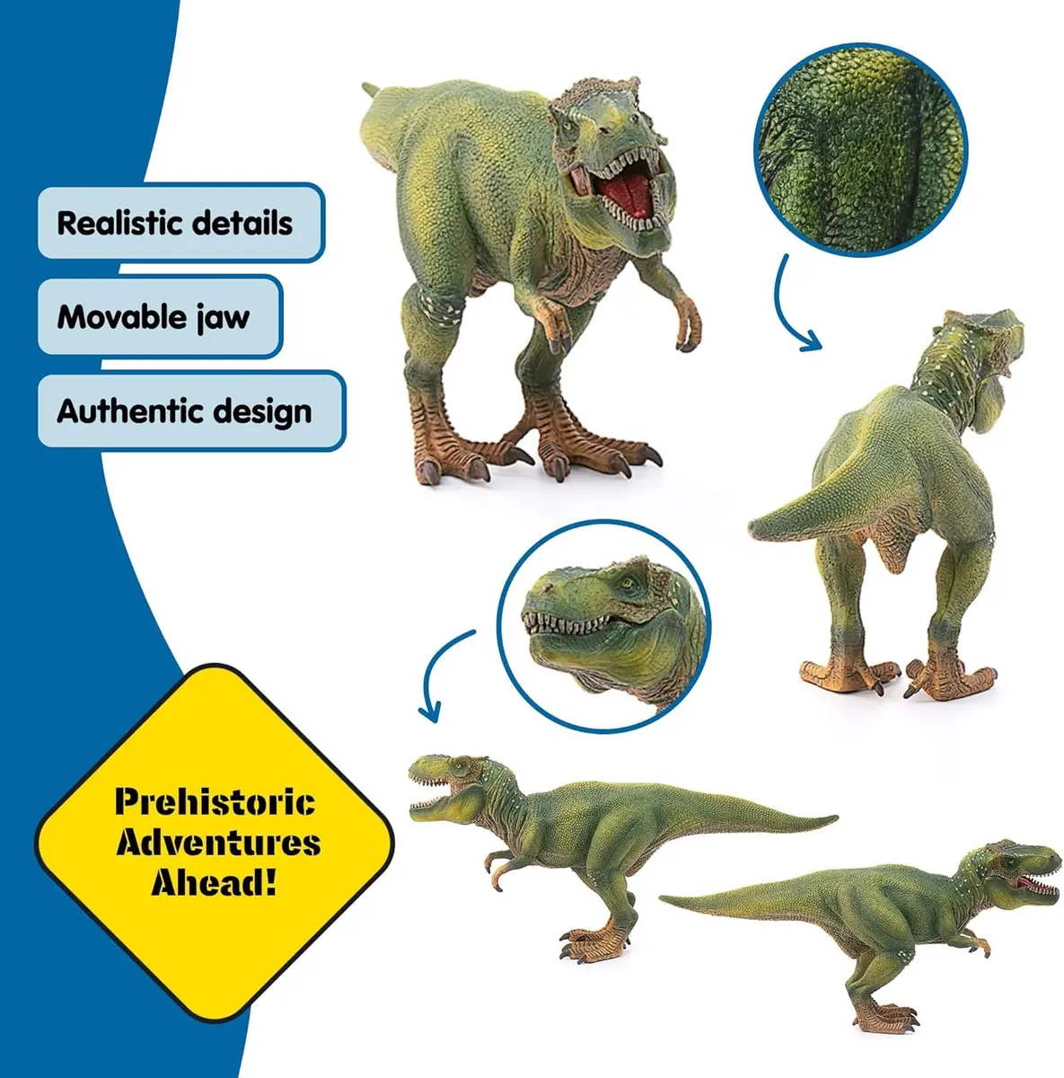 Schleich Tyrannosaurus Rex Dino Figurine 27.9cm (11" x 5.5" x 3.7") | Movable Jaw Toy for Kids 4+ - view 2