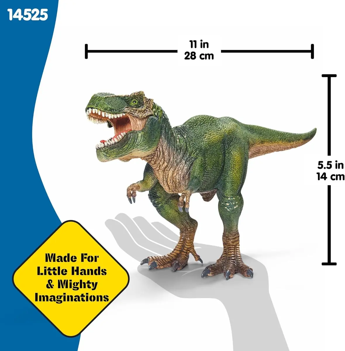 Schleich Tyrannosaurus Rex Dino Figurine 27.9cm (11" x 5.5" x 3.7") | Movable Jaw Toy for Kids 4+ - view 4