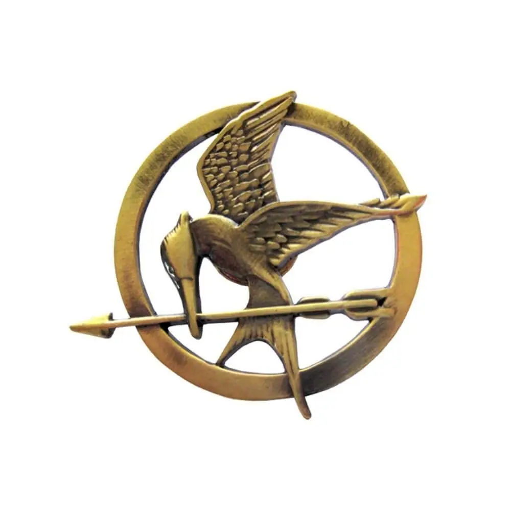 NECA The Hunger Games Mockingjay Prop Rep Pin | Bronze Metal, 1.5" Diameter, Unisex - main product image