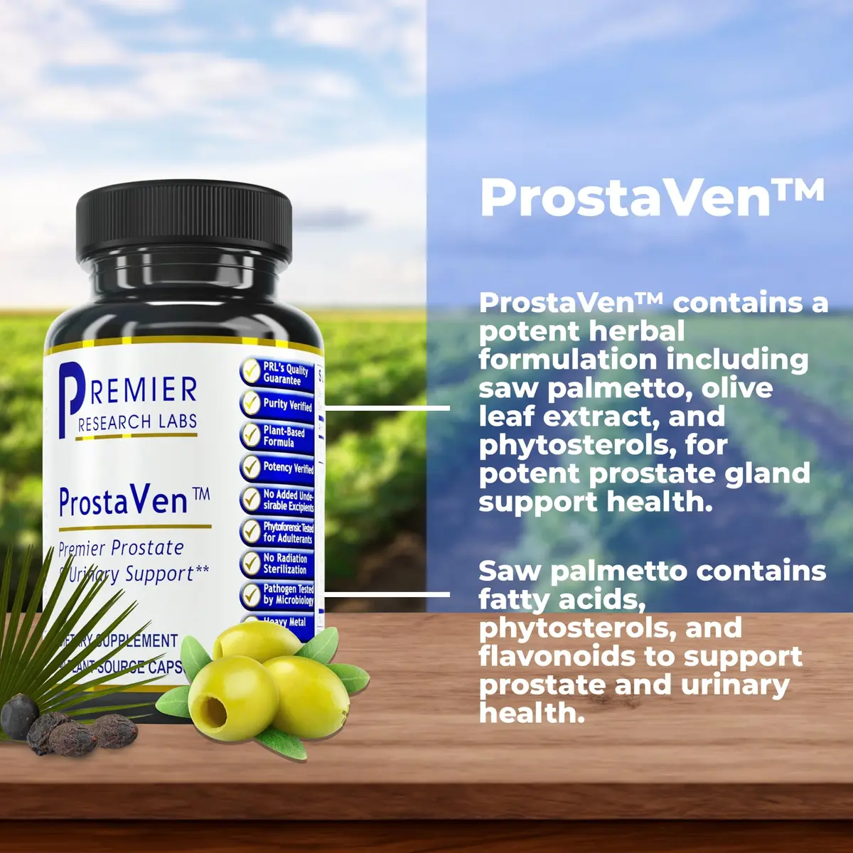 Premier Research Labs ProstaVen 90 Vegetarian Capsules | Herbal Support for Prostate & Urinary Health - view 2