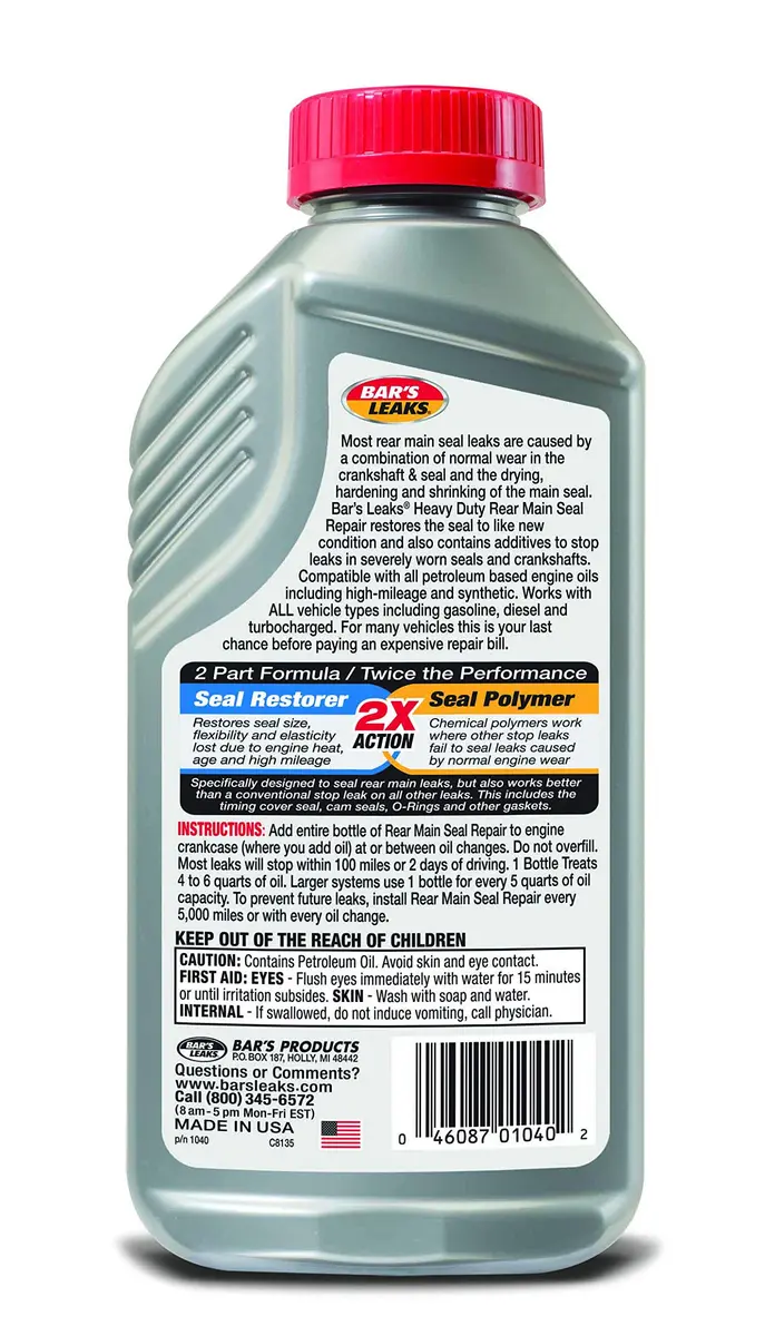 Bar's Leaks Rear Main Seal Repair 499ml (16.9 Fl Oz) | Stops Oil Leaks Safely - view 2