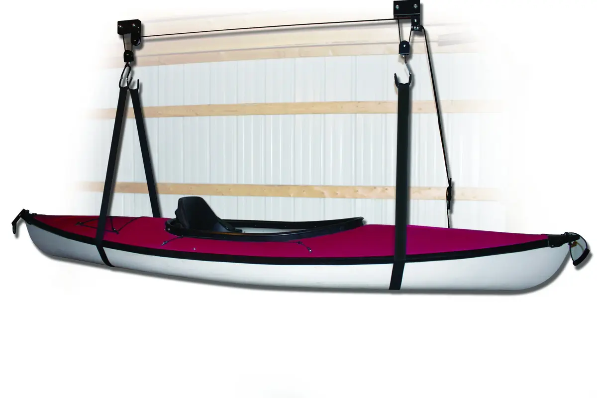 attwood Heavy-Duty Ceiling Hoist System for Kayaks & Bikes | Space-Saving Garage Storage Solution - view 2
