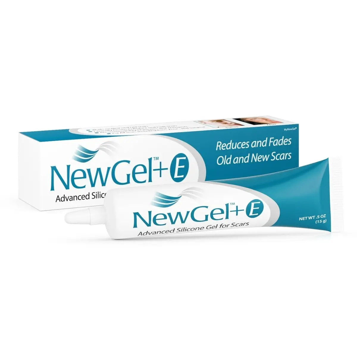 MyNewGel Medical-Grade Silicone Scar Gel with Vitamin E, 0.5 oz | Fast-Drying, Non-Toxic Scar Treatment - main product image