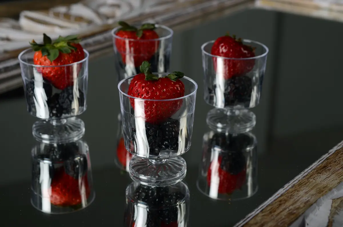Flairware Clear 2 oz. Wine Glass | Heavy Duty Recyclable Plastic for Wine Tastings - view 2