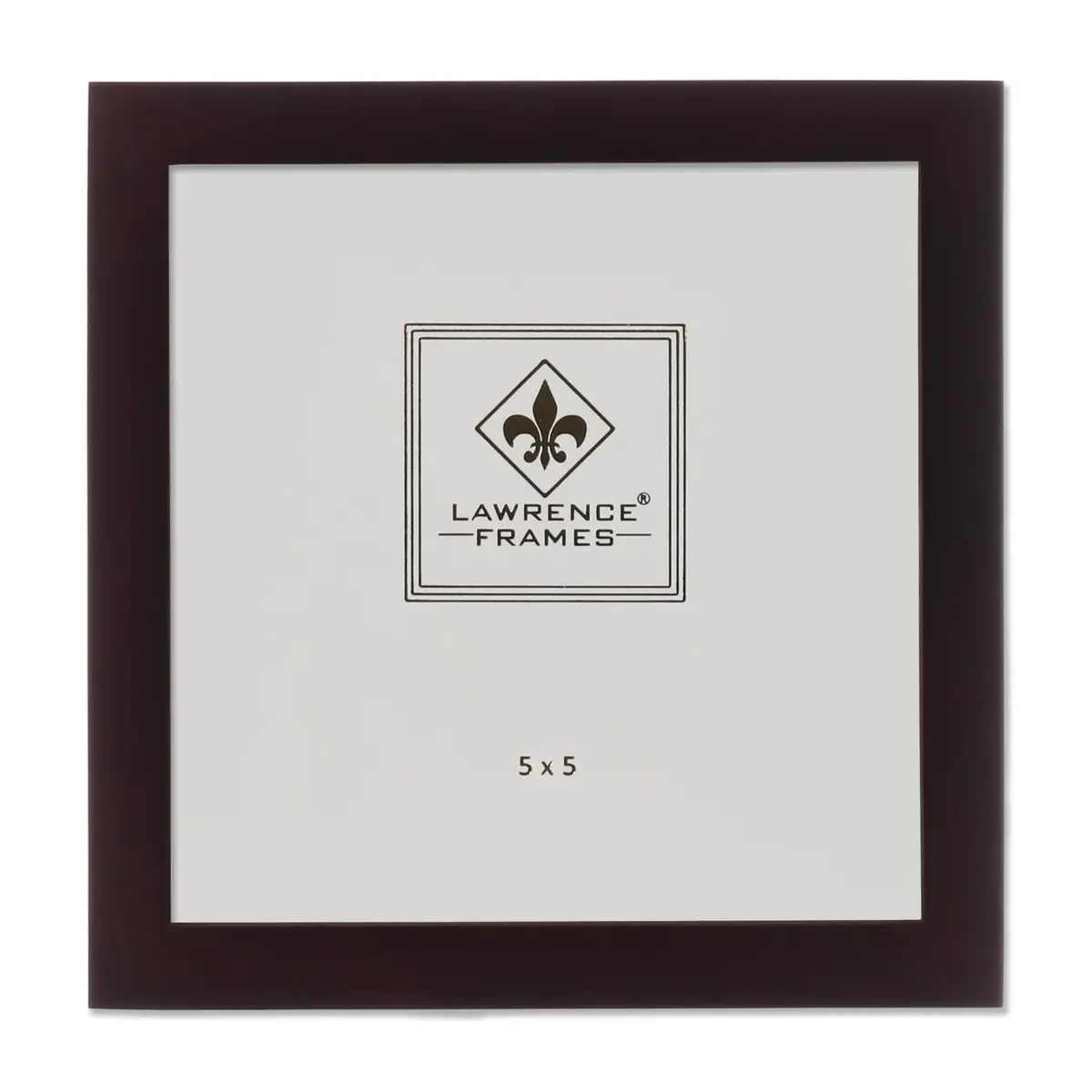 Lawrence Frames 755955 Espresso Wood Picture Frame, Dark Walnut, 5x5 | Elegant wall & tabletop display - main product image