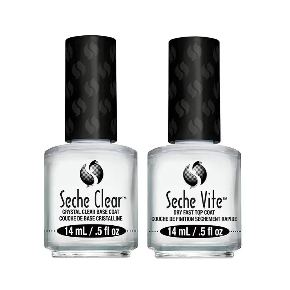 Seche Clear Vite Base Coat and Top Coat Duo 15ml (0.5 Fl Oz) | Chip Resistant & Fast Drying - main product image