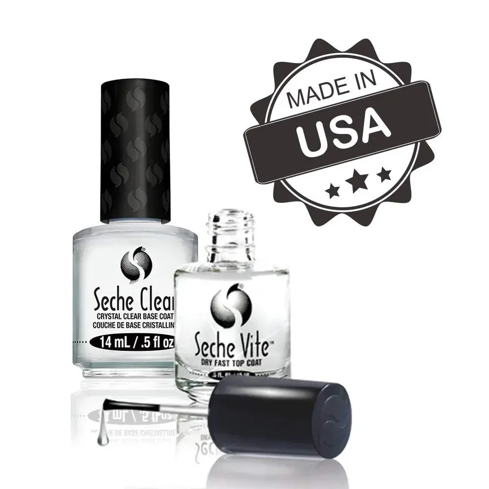 Seche Clear Vite Base Coat and Top Coat Duo 15ml (0.5 Fl Oz) | Chip Resistant & Fast Drying - view 5