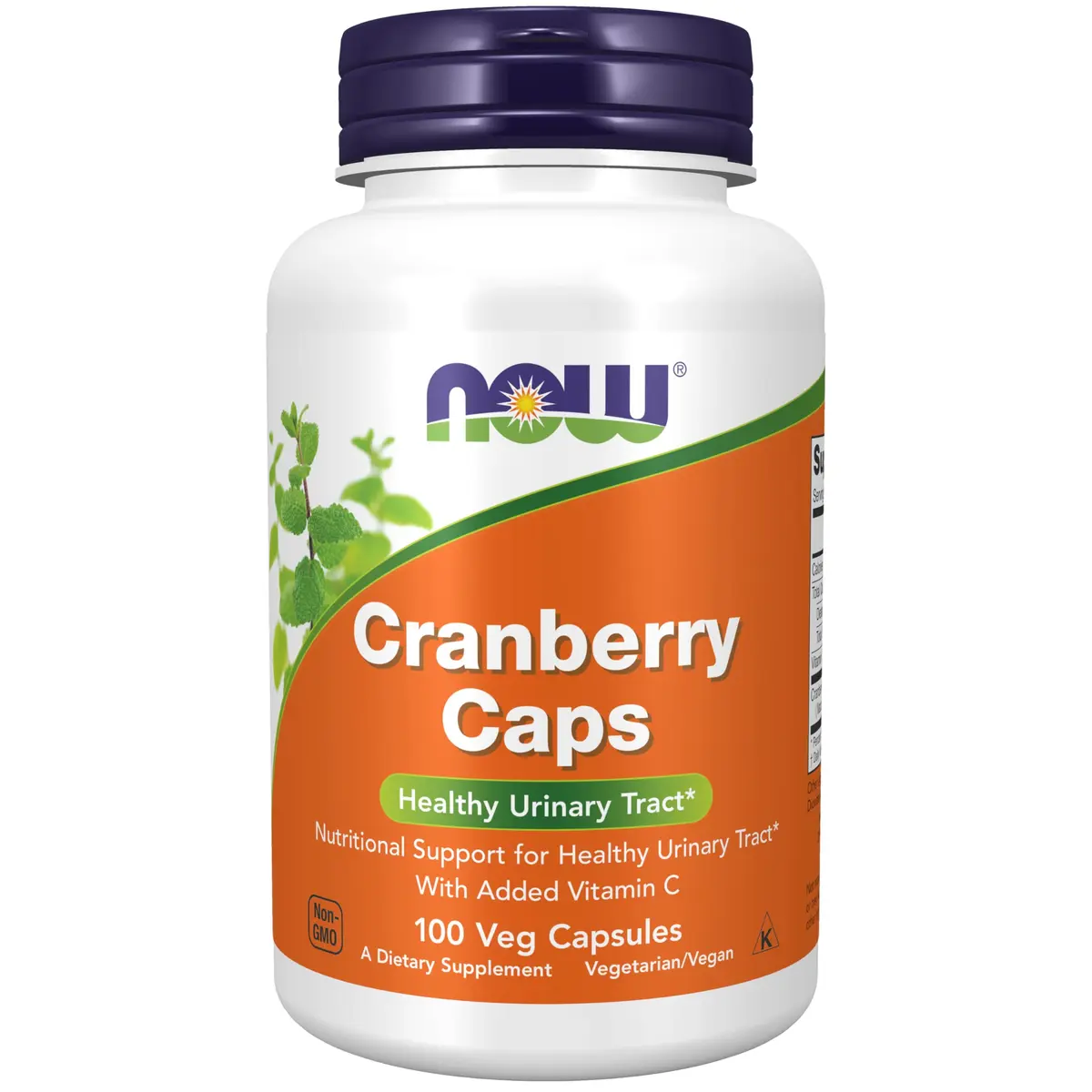 NOW Cranberry Caps with Vitamin C 100 Veg Caps | Urinary & Immune Support - main product image