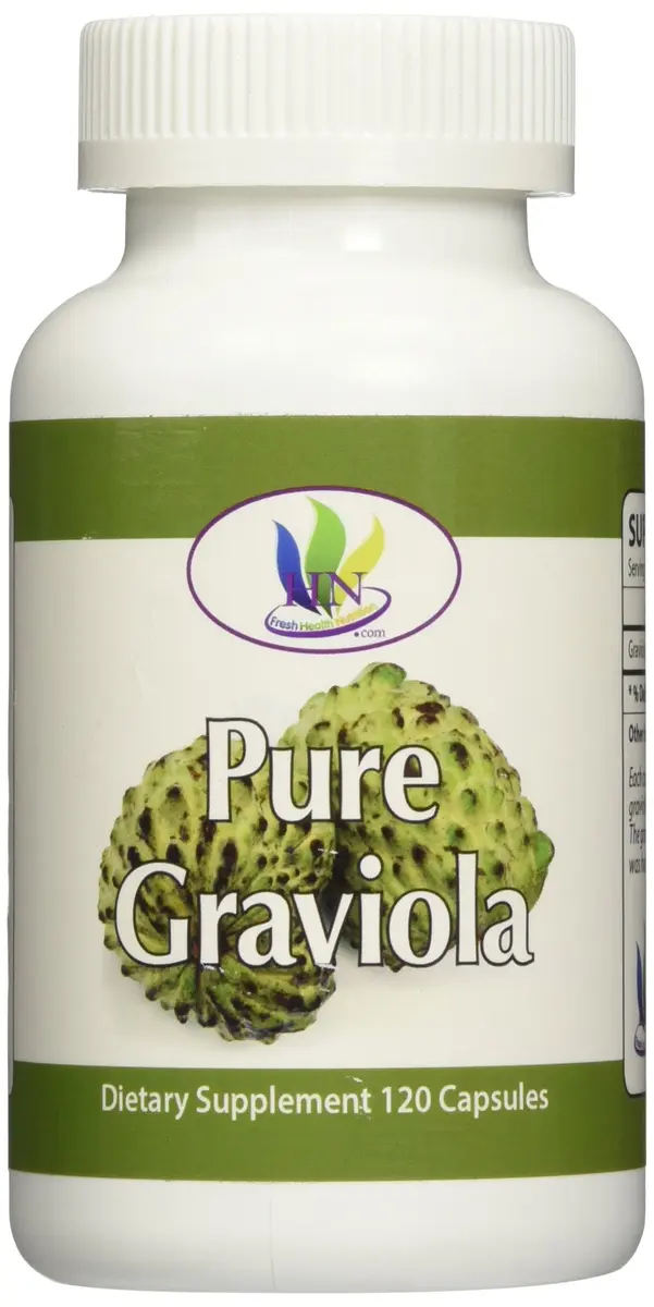Fresh Health Nutritions Graviola 120 Capsules | 1300 mg Herbal Supplement for Adults - main product image