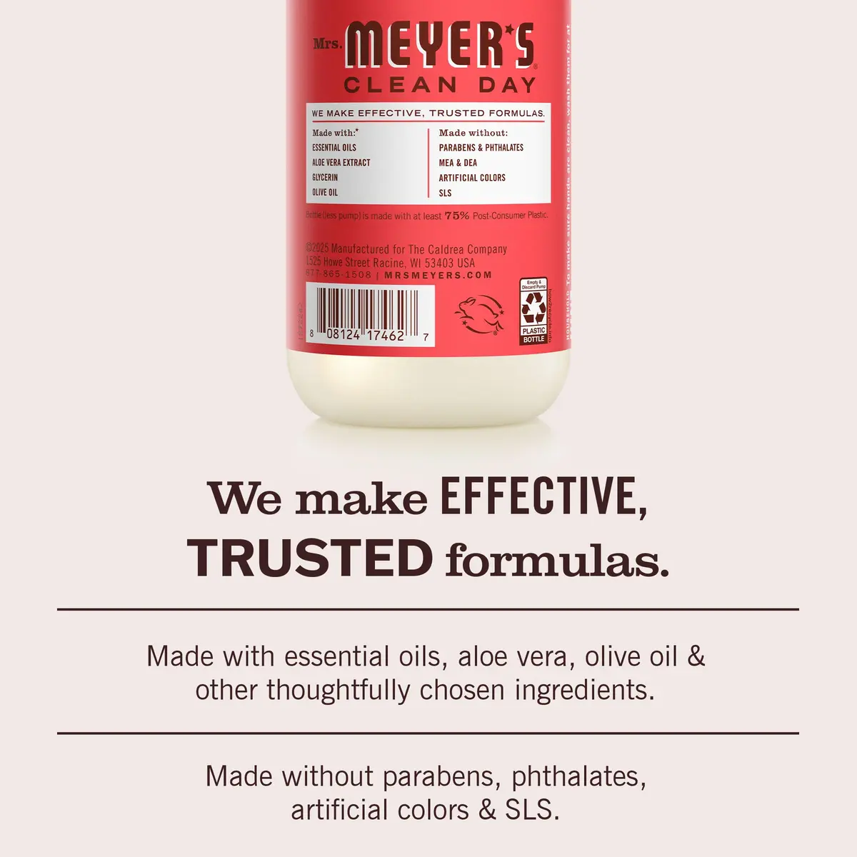Mrs. MEYER'S Hand Soap Rhubarb Scent | Moisturizing, Garden-Inspired Fragrance (70-120 chars) - view 4