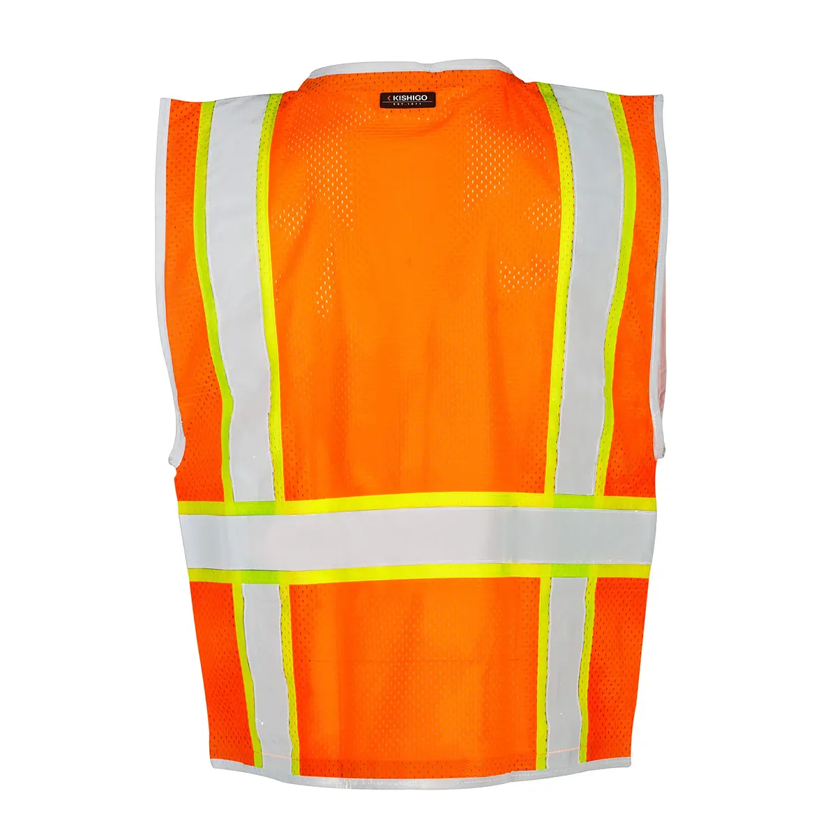 Kishigo Premium Brilliant Series Heavy Duty Unisex Safety Vest 1511 | ANSI Class 2, 6 Pockets, Orange, 3X - view 5