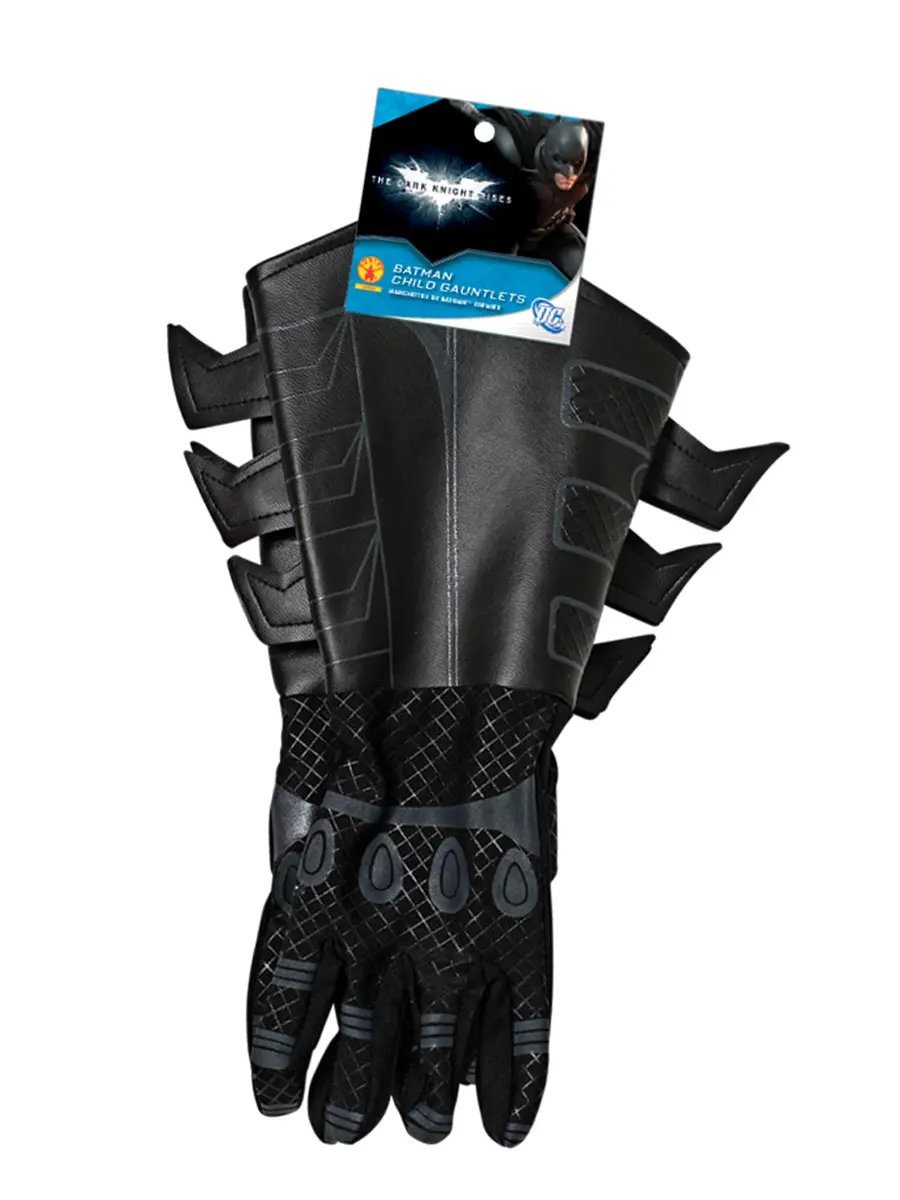 Rubies DC Batman The Dark Knight Rises: Batman Gauntlets for Kids, Boy's No Size | Iconic Batman Costume Accessory - main product image
