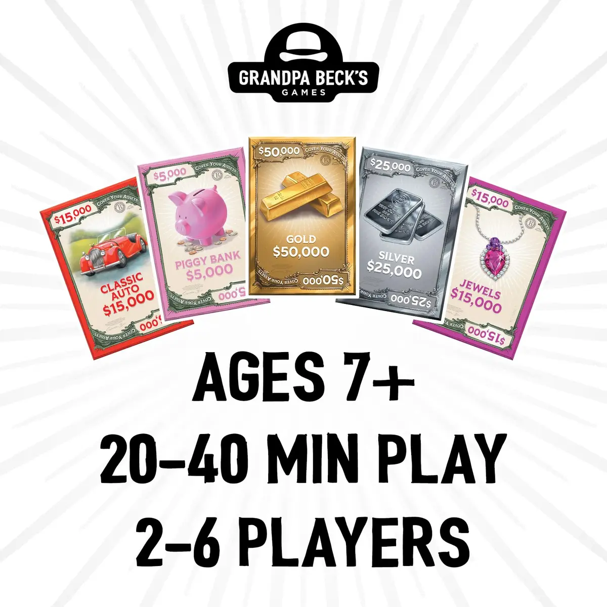 Grandpa Beck's Cover Your Assets Set Collection Card Game | Family Card Game for Kids & Adults - view 2