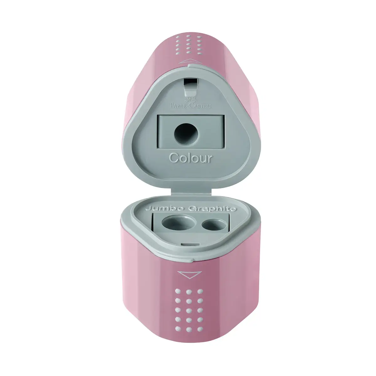 Faber-Castell Grip Trio Pencil Sharpener Rose Shadows | 3-in-1 Manual Sharpener for Graphite, Color, Jumbo Pencils - view 8