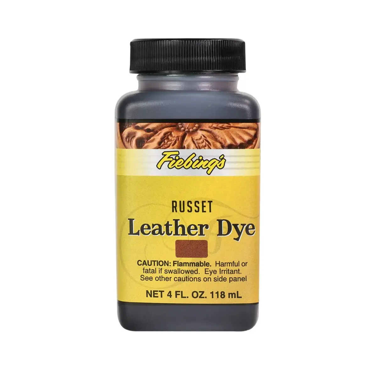 Fiebing's Russet Leather Dye 118ml (4 fl oz) - Alcohol-Based Penetrating Dye for Leather & Wood - main product image