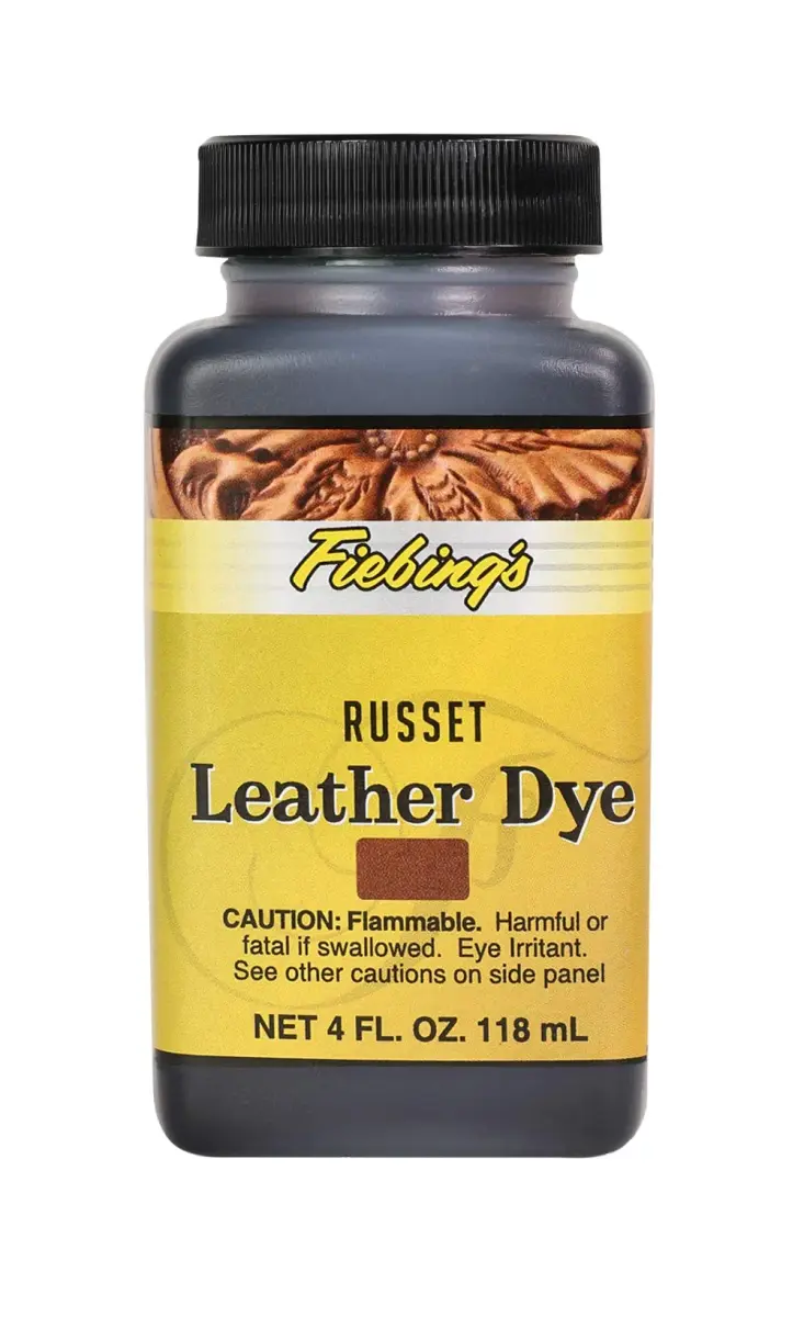 Fiebing's Russet Leather Dye 118ml (4 fl oz) - Alcohol-Based Penetrating Dye for Leather & Wood - main product image