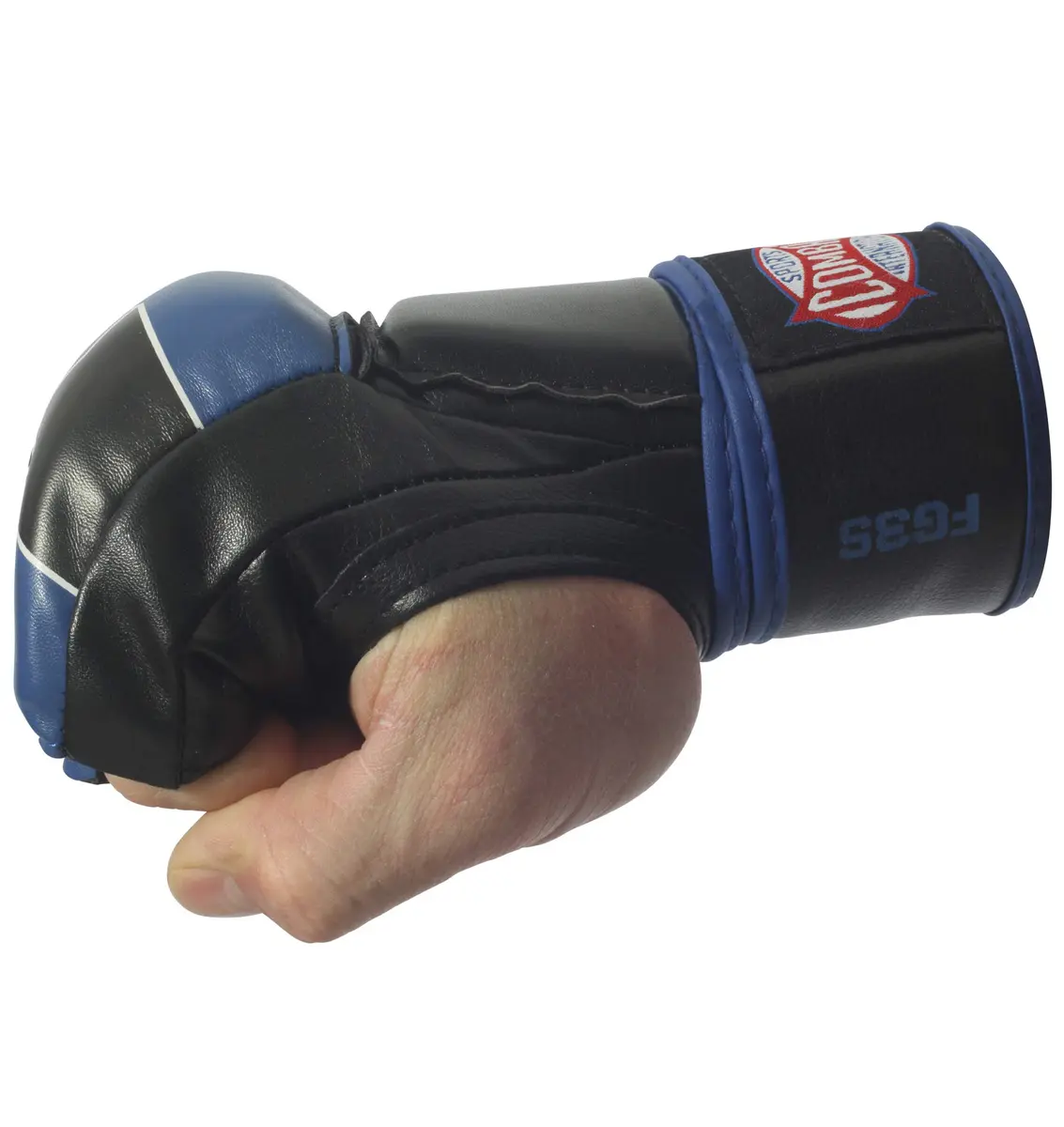 Combat Sports Pro Style Grappling MMA Gloves (Black, Medium) | Open-Palm, 5oz, Synthetic Leather - view 4