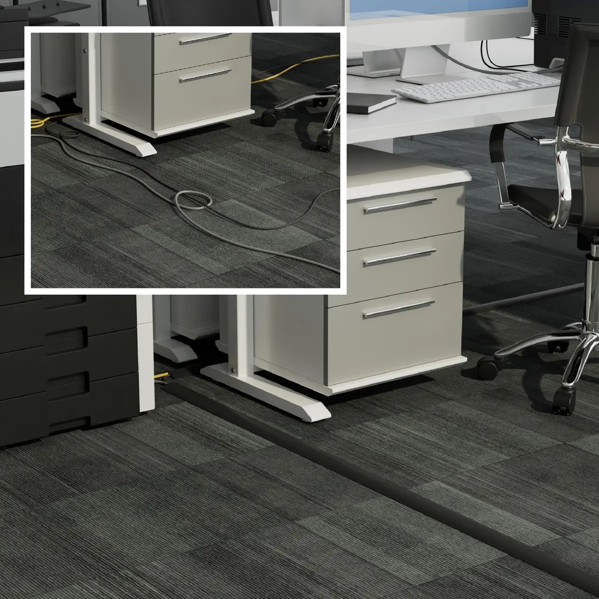 D-Line 6ft Floor Cord Cover Cable Protector 1.6m (6ft) | Heavy Duty PVC Cable Management for Offices and Homes - view 4