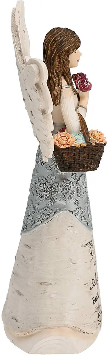 Pavilion Elements Godmother Angel Figurine 6-Inch (15.24 cm) | Holding Basket of Flowers, You are My Angel Here on Earth - view 2