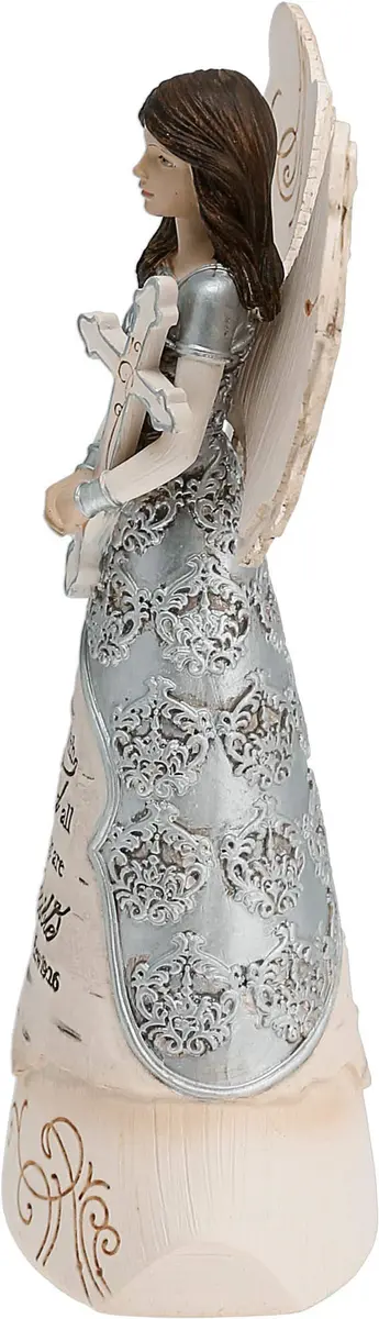 Pavilion Elements Faith Angel Figurine 16.51 cm (6.5-Inch) Holding Cross | Religious Home Décor Accent - view 6
