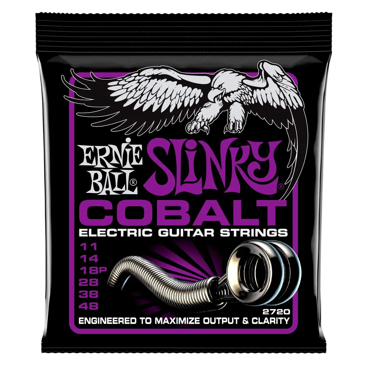 Ernie Ball Power Slinky Cobalt Electric Guitar Strings 11-48 Gauge | Enhanced Bass & Crisp Highs - main product image