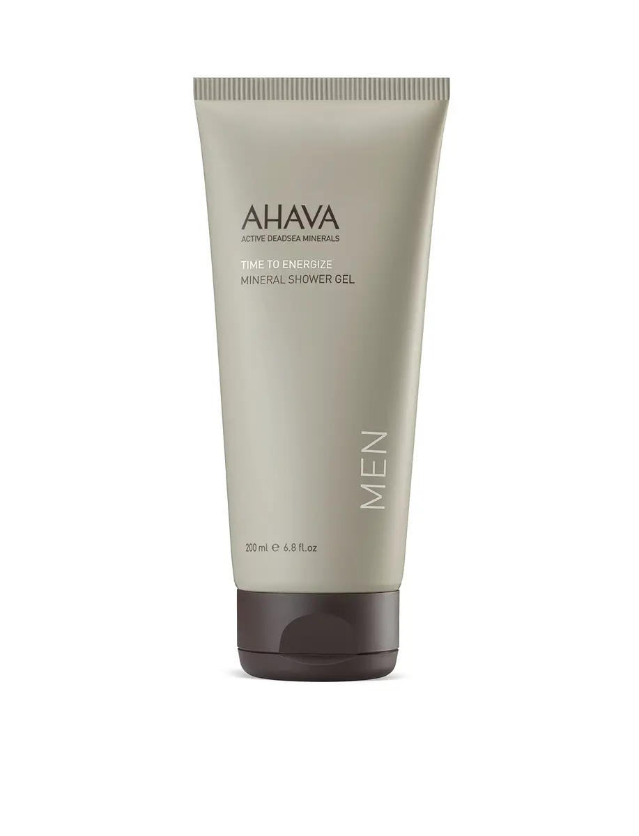 AHAVA Time To Energize Men's Mineral Shower Gel 6.8 Fl Oz | Refreshing, Soothing & Skin-Friendly - main product image