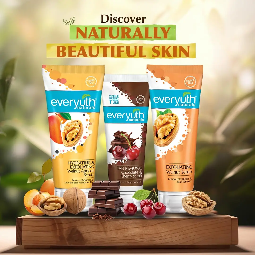 Everyuth Walnut Exfoliating Scrub 100g | Nano Multi-vita & Walnut Shell Particles for All Skin Types - view 5