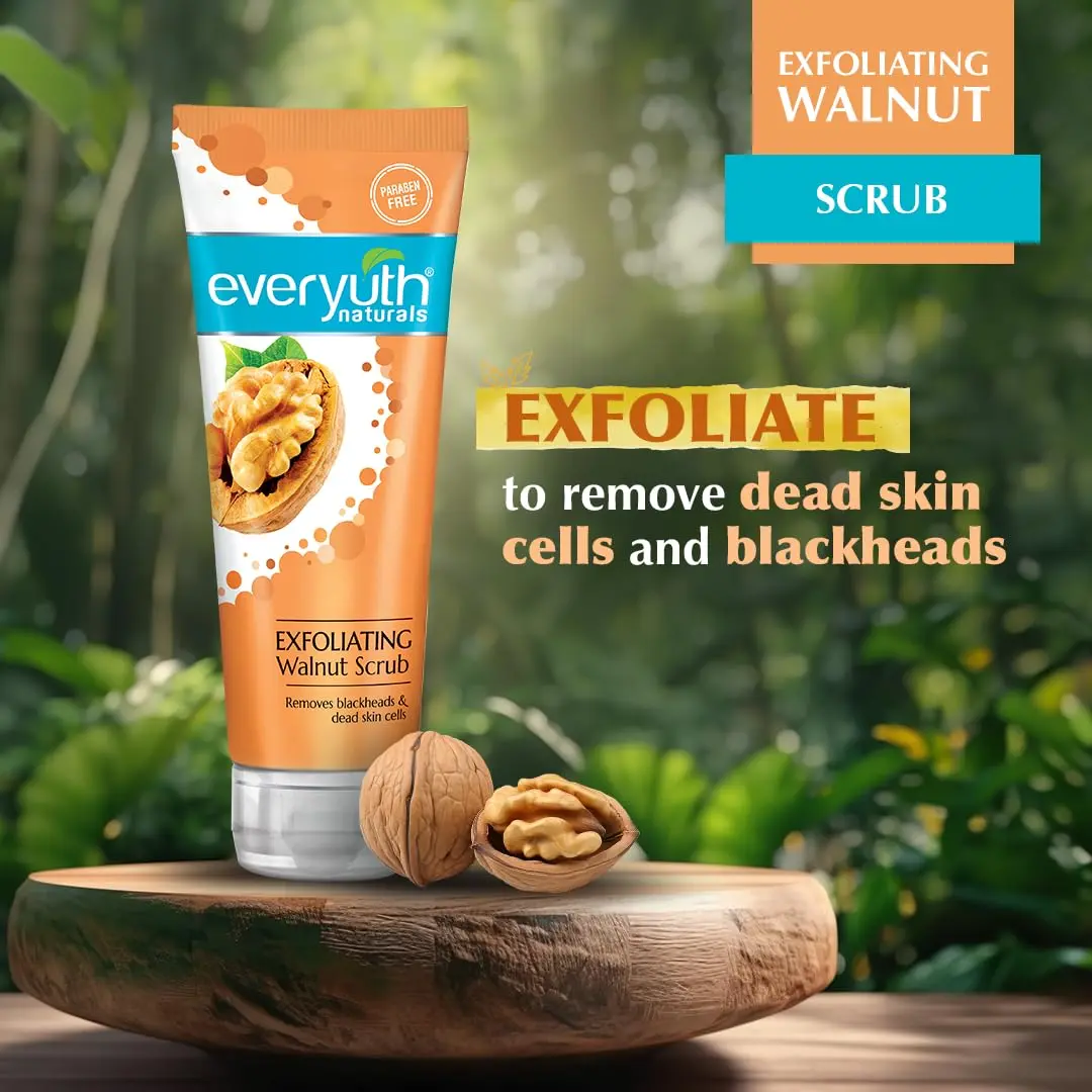 Everyuth Walnut Exfoliating Scrub 100g | Nano Multi-vita & Walnut Shell Particles for All Skin Types - view 3