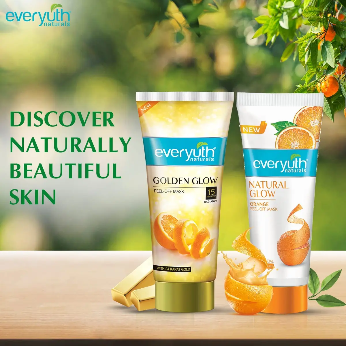 Everyuth Natural Advanced Golden Glow Peel Off Mask 90 g (3.17 oz) | Instant Glow Skin Treatment - view 4