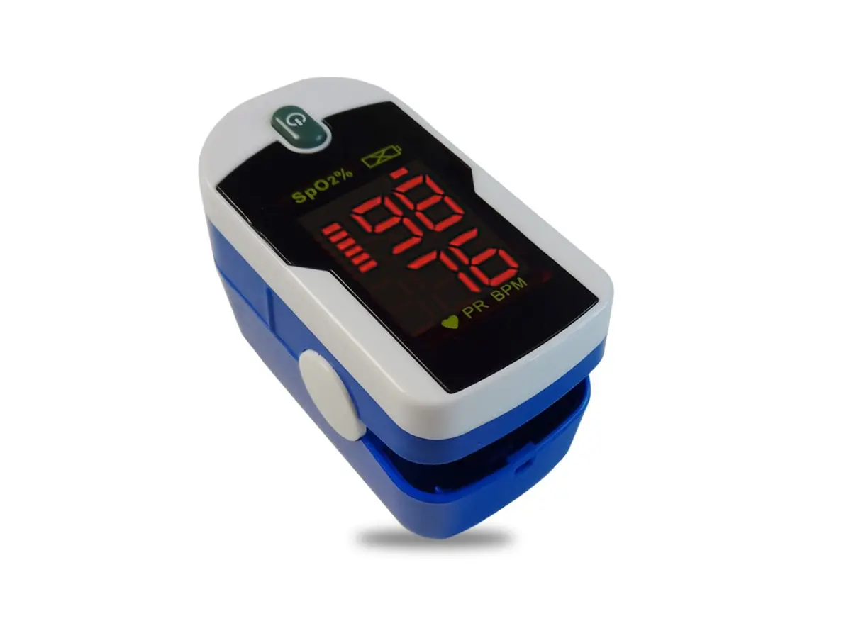 Concord Fingertip Pulse Oximeter with Reversible Display | Accurate Blood Oxygen & Pulse Monitoring (Sapphire) - main product image