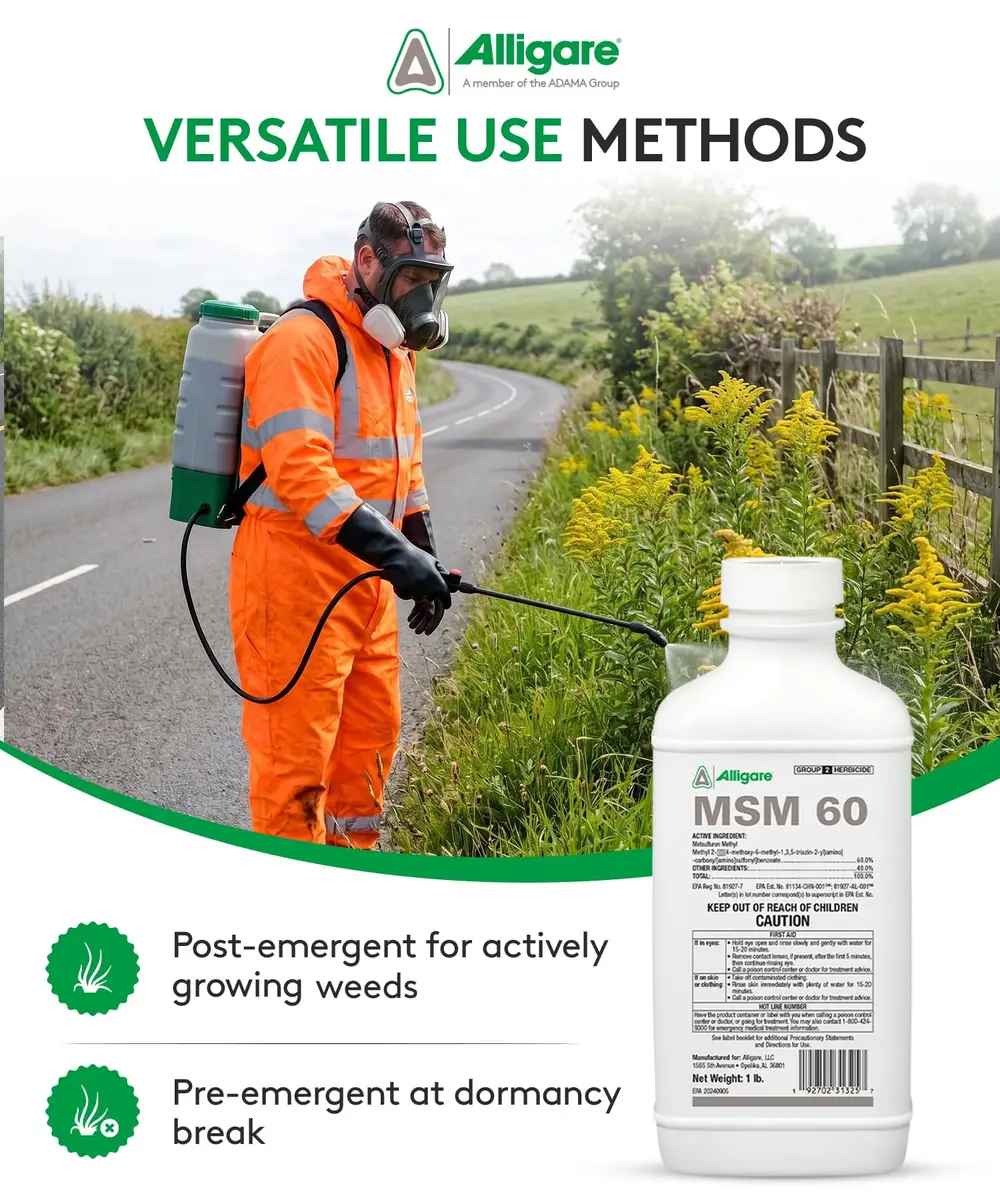 ALLIGARE MSM 60 DF - Selective Broadleaf Weed & Brush Killer 16 oz | Economical, Targeted Control - view 5