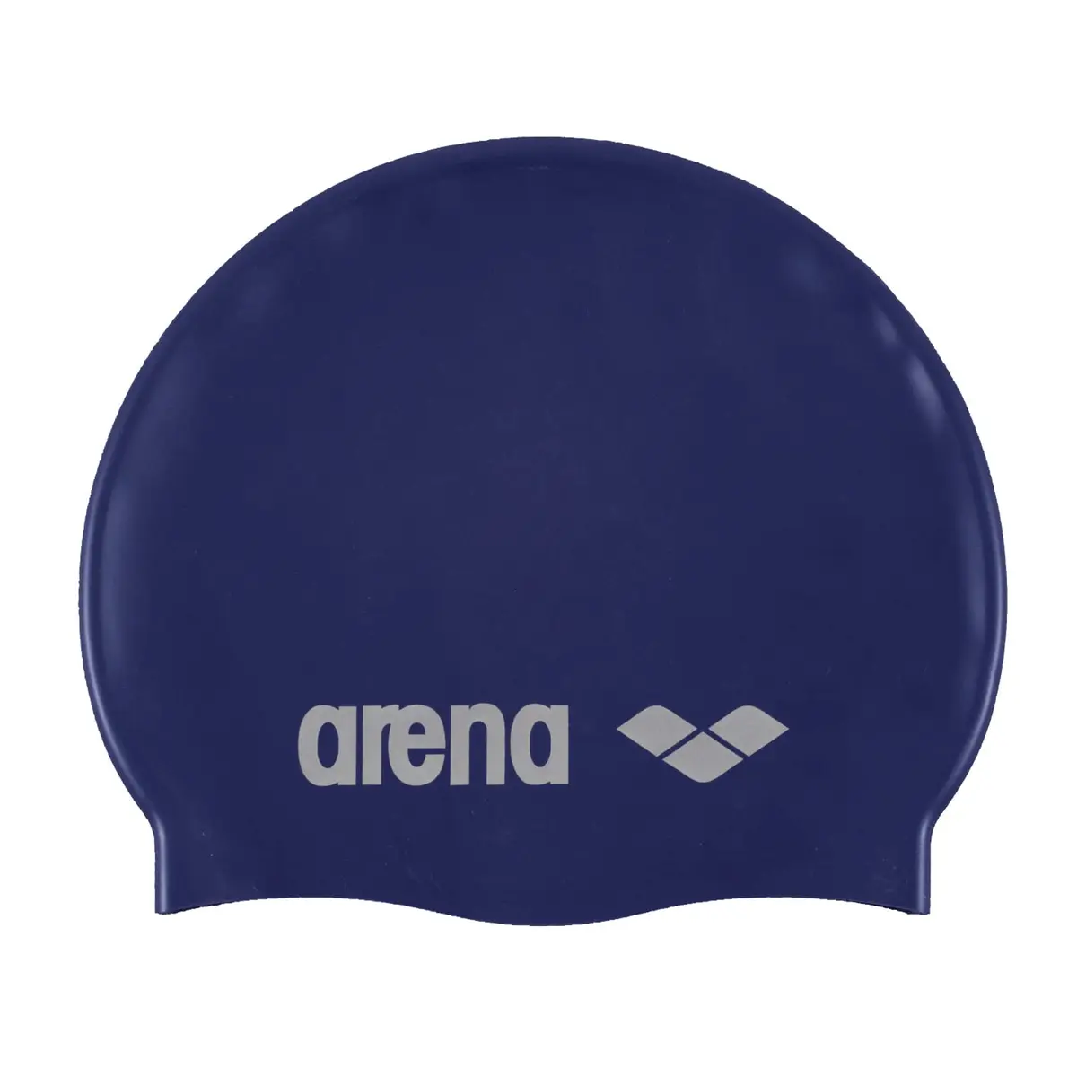 Arena Classic Unisex Soft Silicone Swim Cap for Women and Men, Intensive Training and Racing Comfortable Non-Slip Long Hair Swimming Hat, Denim/Silver - main product image