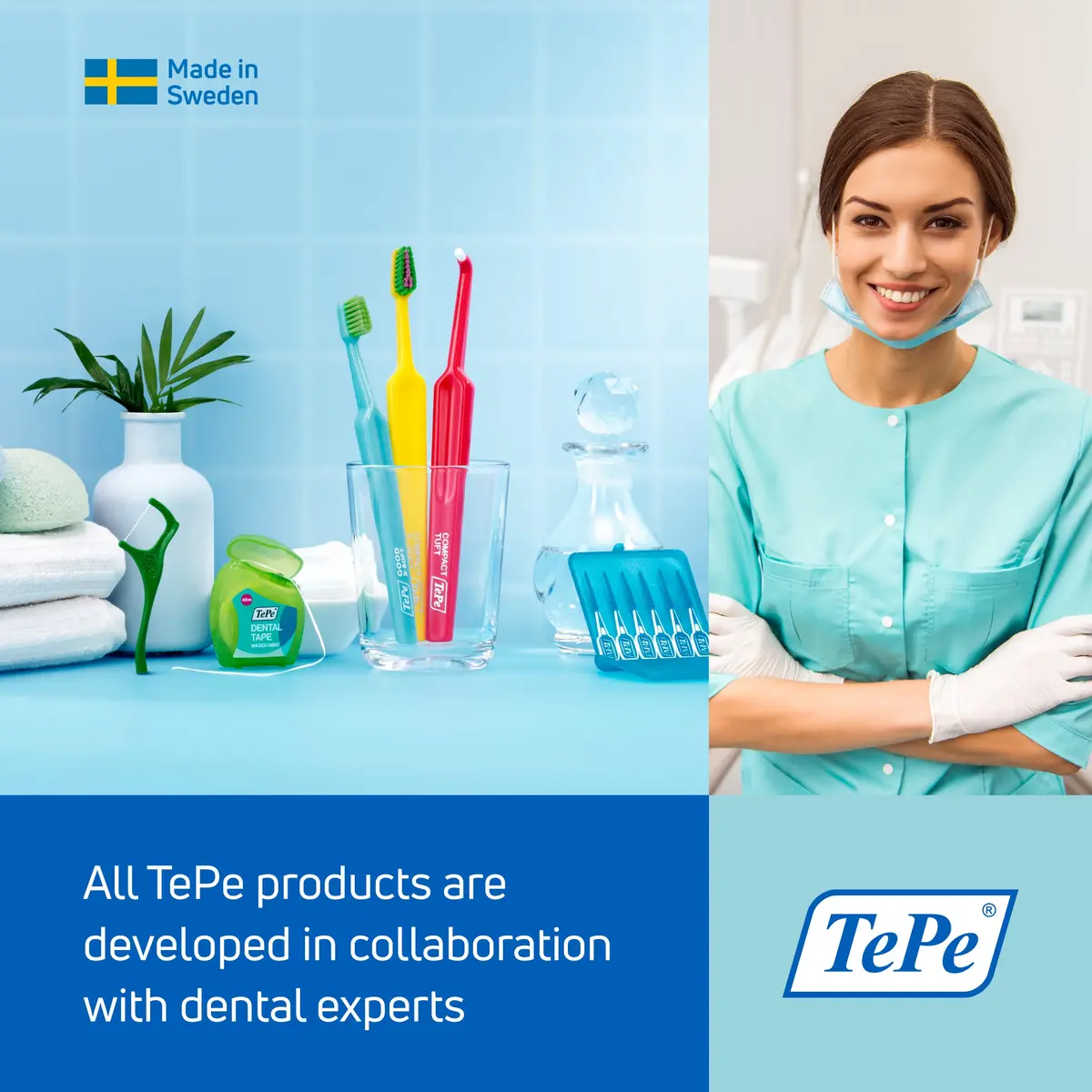 TePe Compact Tuft Toothbrush Small Head Orthodontic Brush for Braces, Implants, Dentures | Swedish Dental Quality - view 5