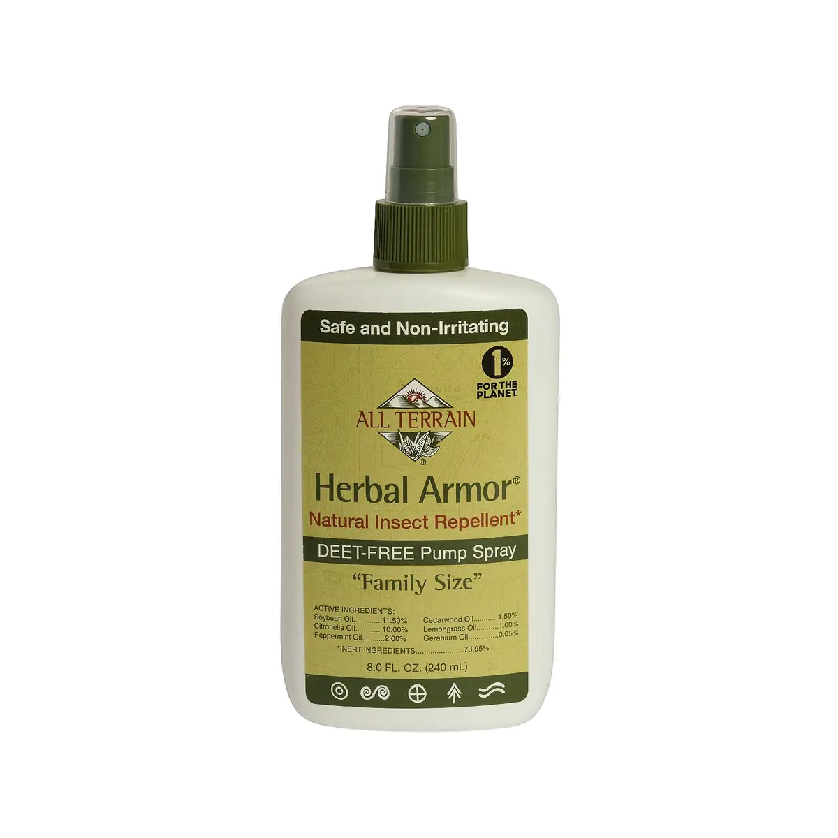All Terrain Herbal Armor 8oz DEET-Free Insect Repellent | Plant-Based & All-Natural Bug Spray for Outdoor & Family Use - main product image