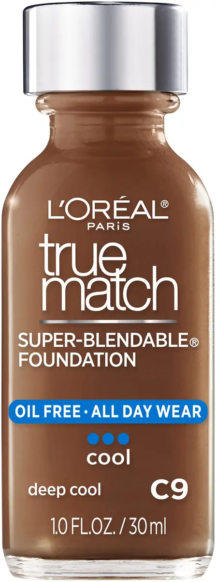 L'Oreal Paris True Match Super-Blendable Liquid Foundation C9 Deep Cool 30ml | Natural Finish with SPF 19 - main product image