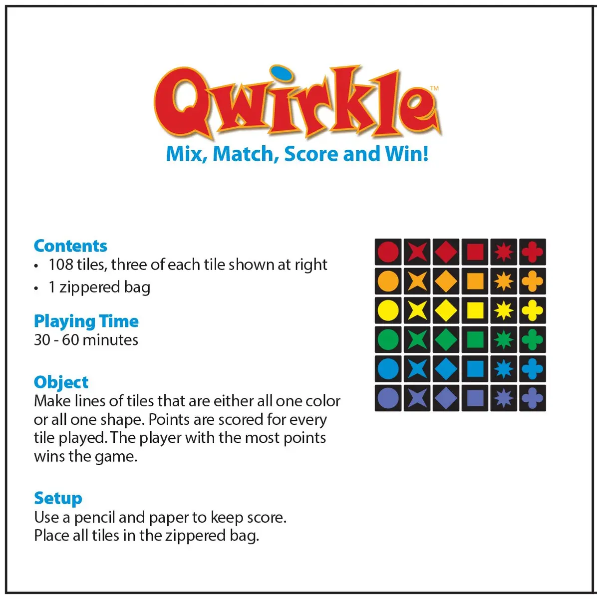 MindWare Travel Qwirkle Strategy Tile Board Game for 2-4 Players | Portable Family Strategy Game in Travel Pouch - view 8