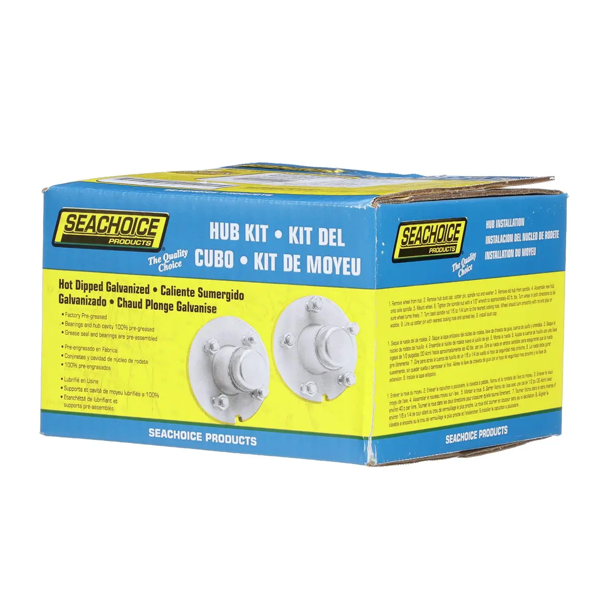 Seachoice Trailer Wheel Hub 1 in. Axle 5 Lug Galvanized Pregreased | 3.67 kg (8 lb) Hub Assembly with Bearings & Seals - view 5