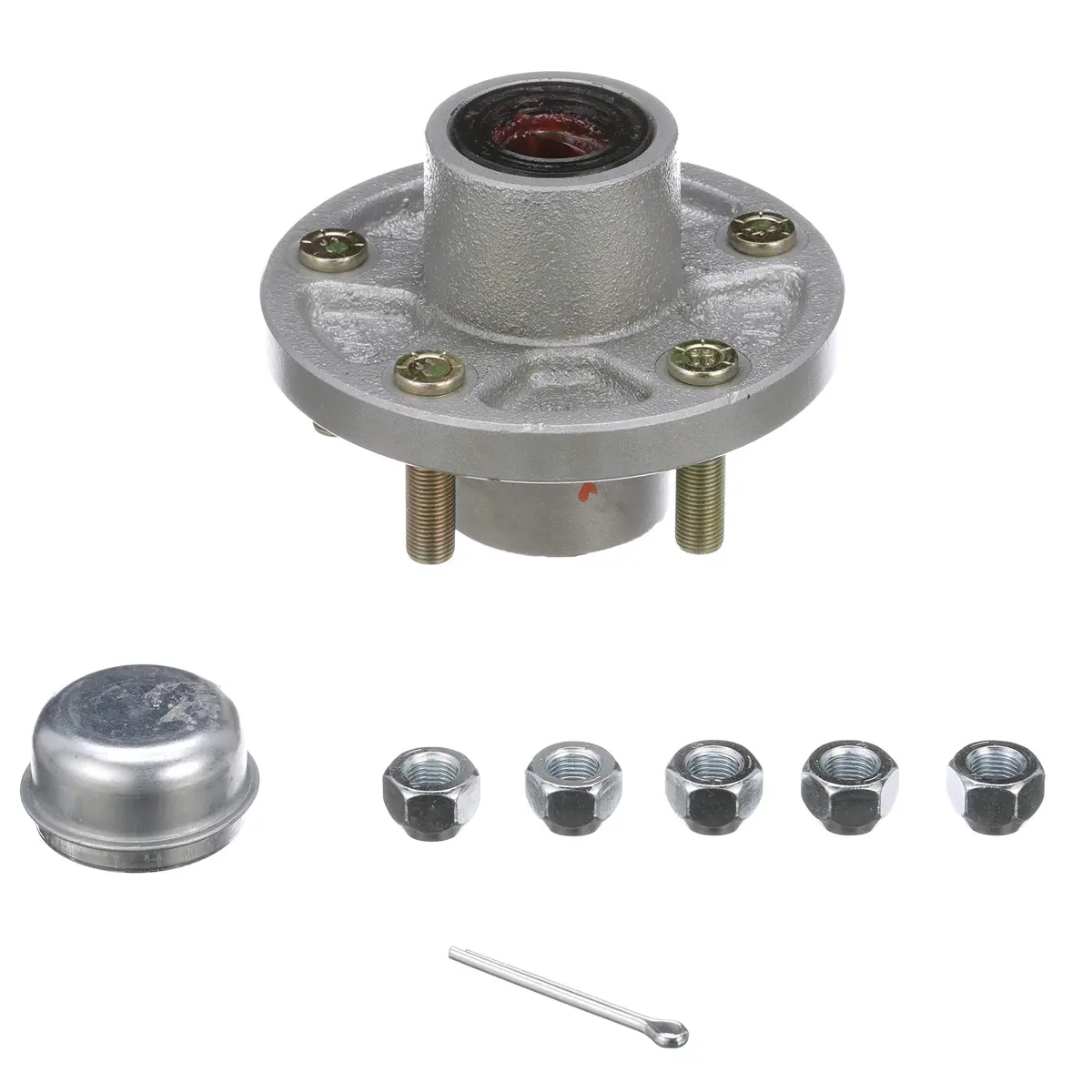 Seachoice Trailer Wheel Hub 1 in. Axle 5 Lug Galvanized Pregreased | 3.67 kg (8 lb) Hub Assembly with Bearings & Seals - main product image