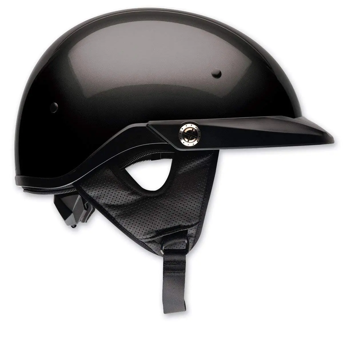 BELL Pit Boss Motorcycle Half Helmet - Black, Large | Lightweight Carbon Fiber Shell for Open-Air Comfort - main product image