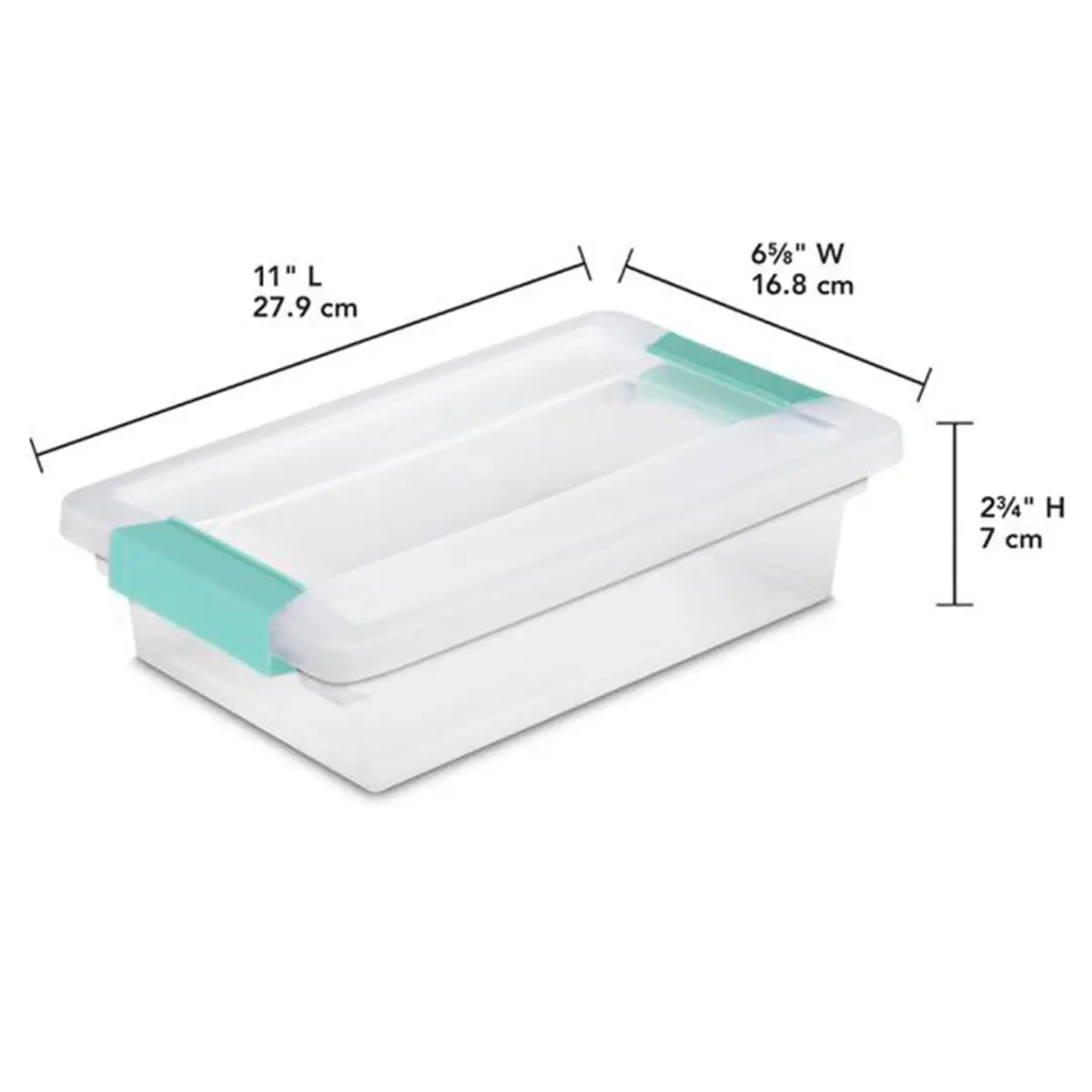 Sterilite Regular Clip Box Small Blue Plastic | Clear Lid & Base for Easy Identification - view 8