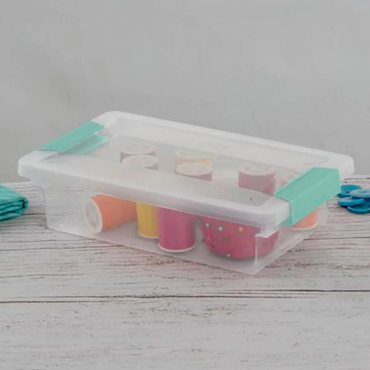 Sterilite Regular Clip Box Small Blue Plastic | Clear Lid & Base for Easy Identification - view 9