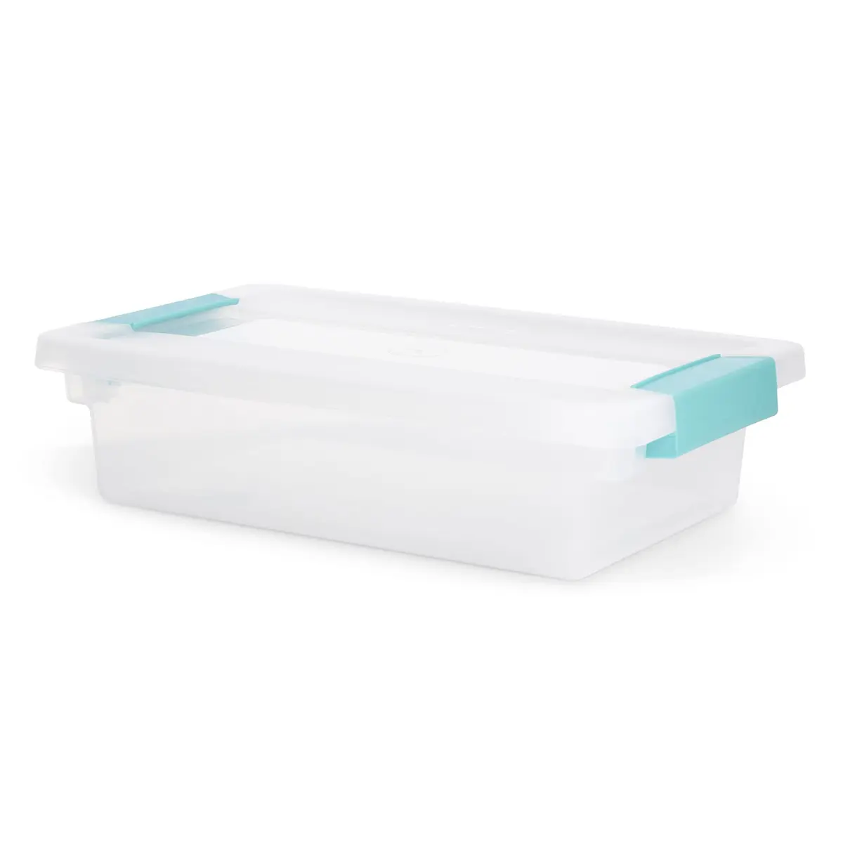 Sterilite Regular Clip Box Small Blue Plastic | Clear Lid & Base for Easy Identification - view 2